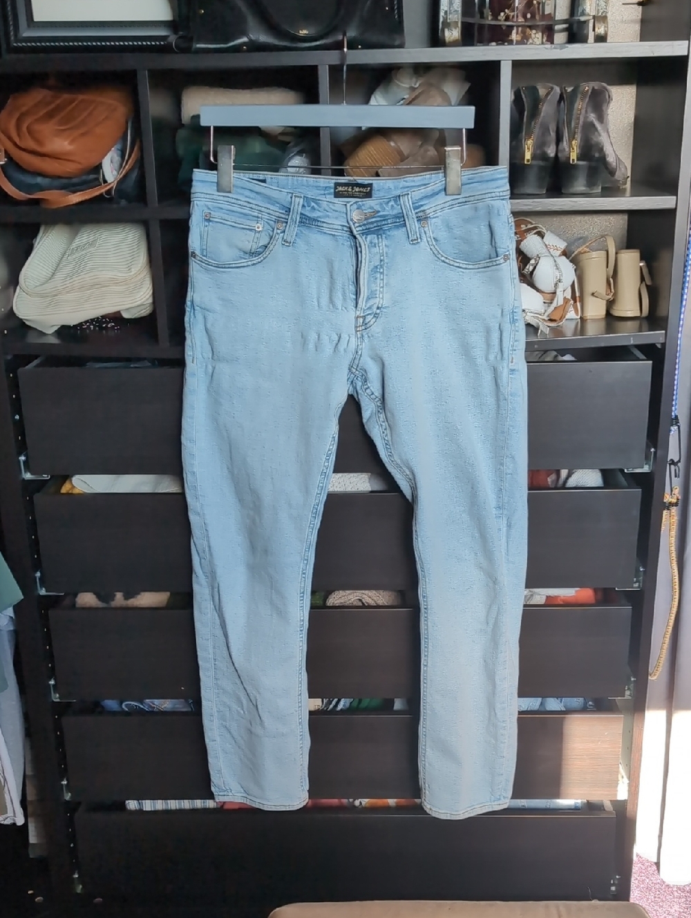 Jack and Jones Light Blue Slim Straight Jeans